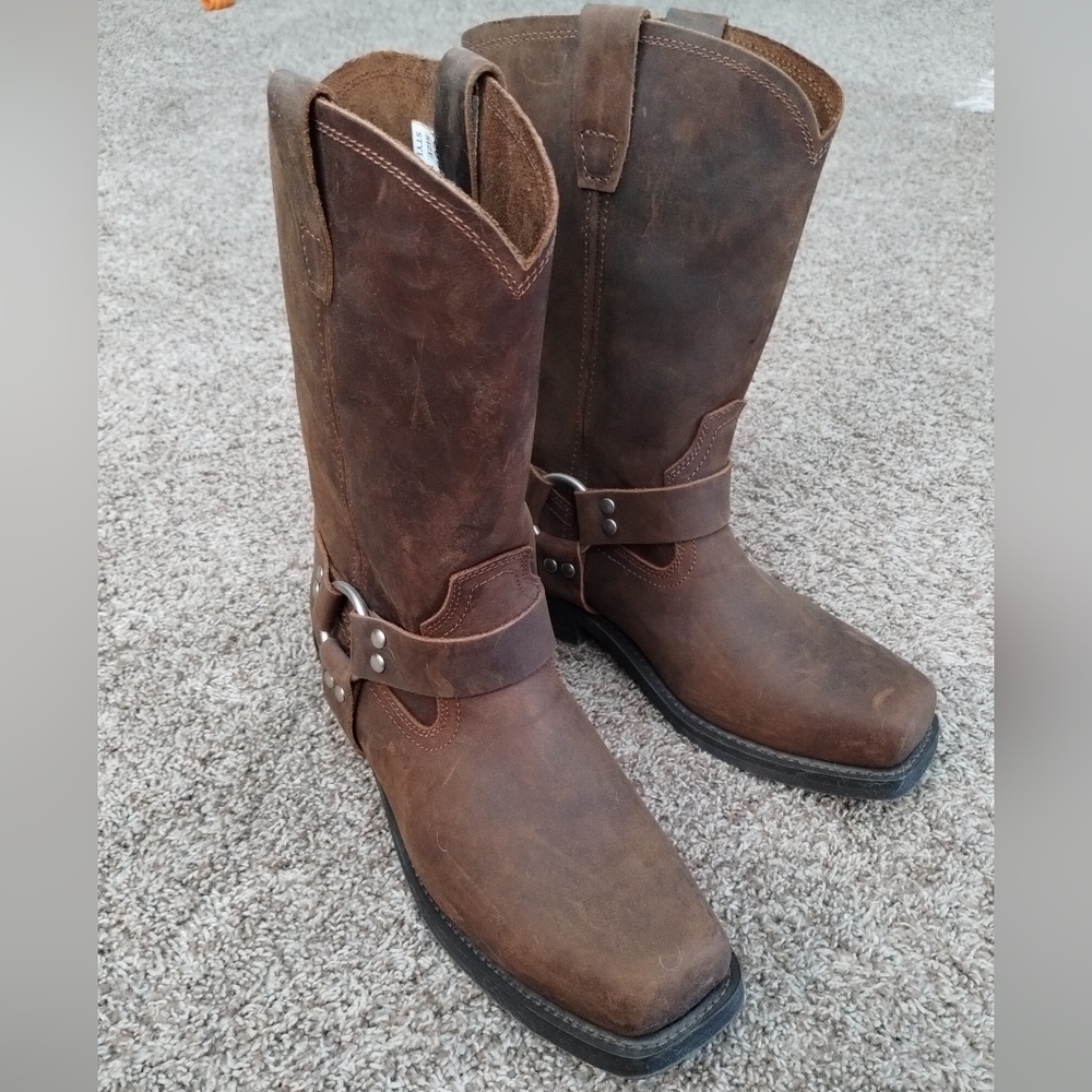 Cody James Brown Leather Harness Boots Men's 11 M